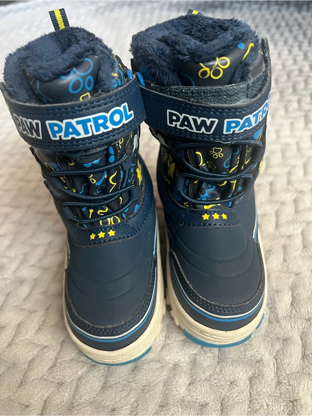 Nickelodeon Paw Patrol Navy Blue Yellow Light-Up Kids Snow Boots
